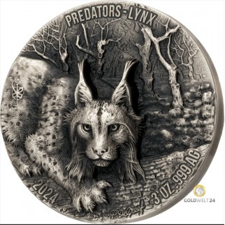 3 Unzen Silber Predators Serie Lion 2023