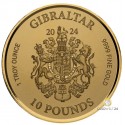 1 Unze Gold Gibraltar Lady Justice 2024