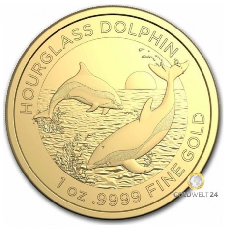 1 Unze Gold Hourglass Dolphin 2024